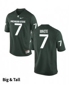 Men's Michigan State Spartans NCAA #7 Cody White Green Authentic Nike Big & Tall Stitched College Football Jersey BK32G86WE